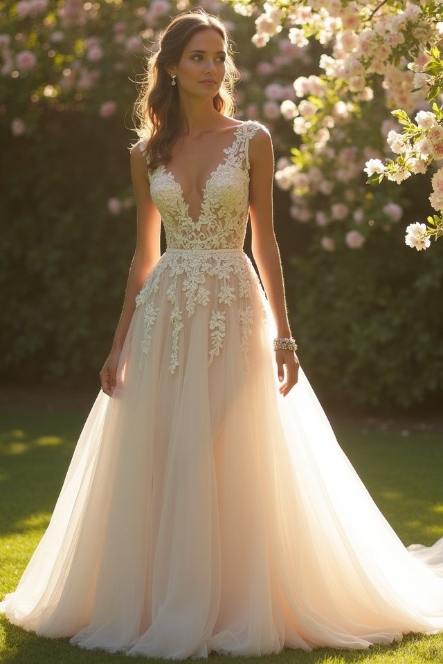 timeless a line tulle elegance