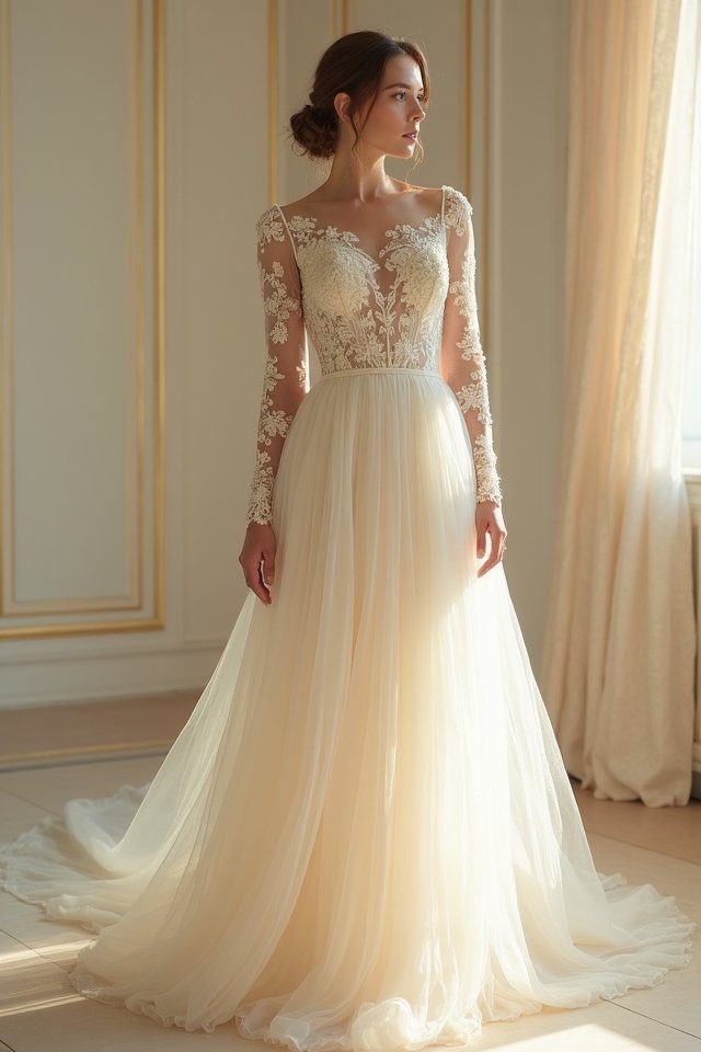 timeless a line wedding elegance