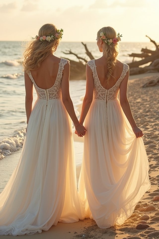 timeless beach wedding elegance
