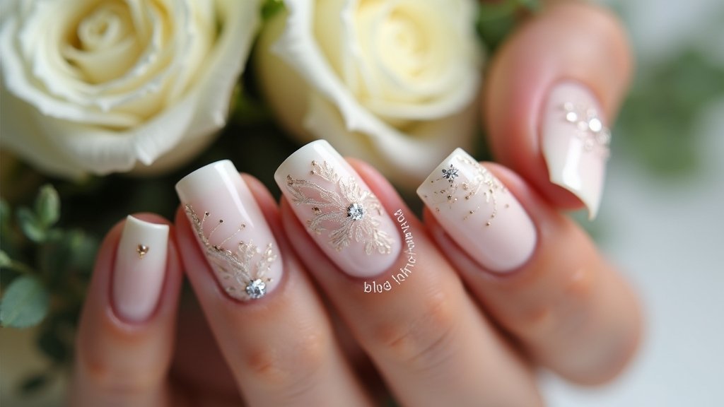 timeless bridal nail designs