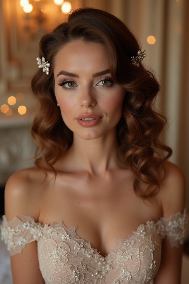 timeless cascading curls elegance