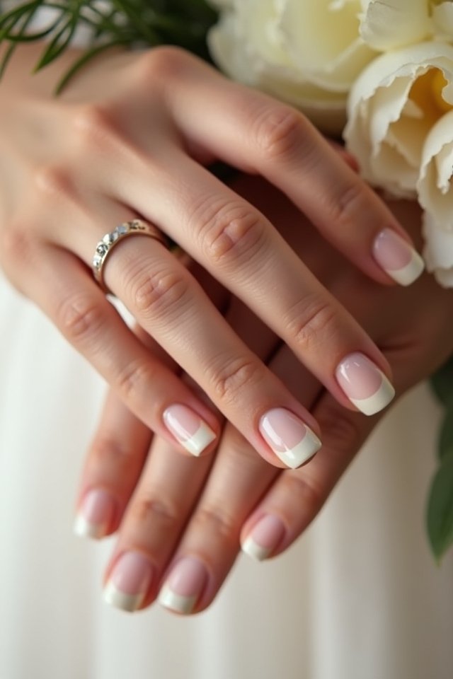 timeless chic bridal nails