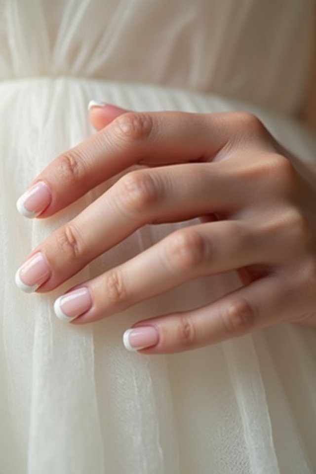 timeless chic bridal nails