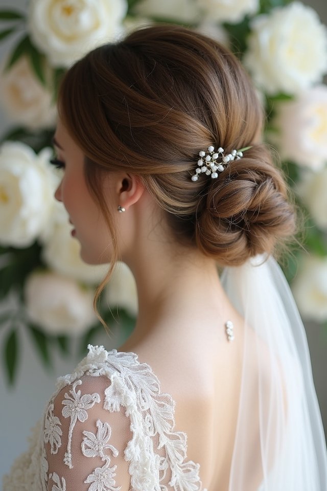 timeless chic low bun