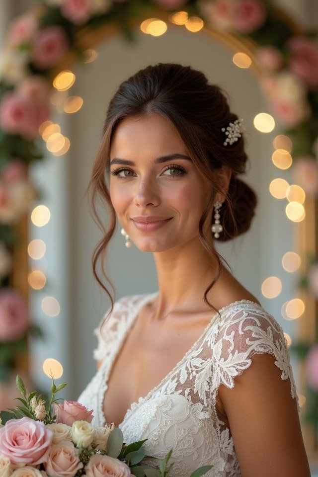 timeless chignon with elegance