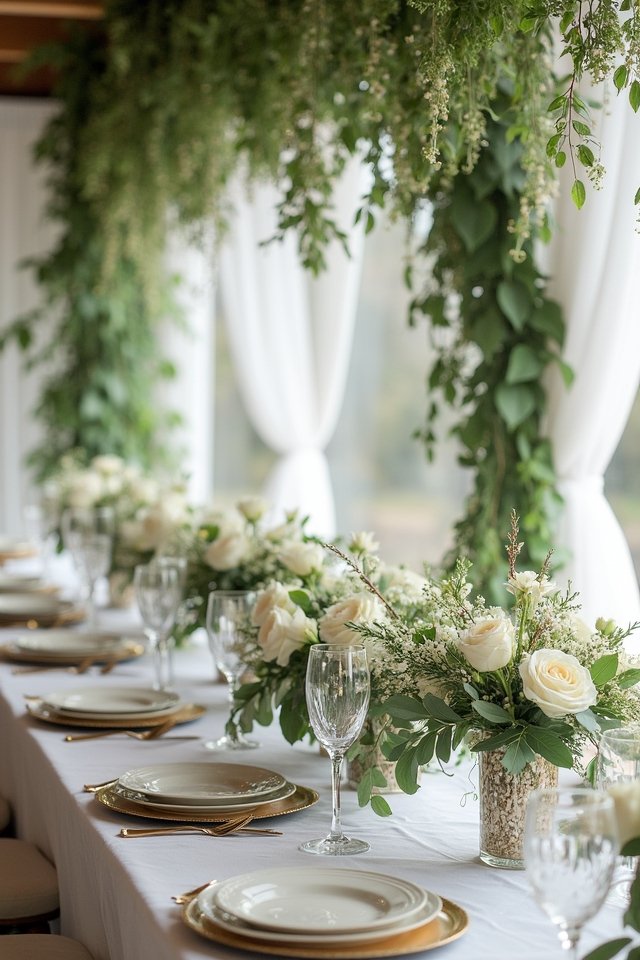 timeless elegance with greenery