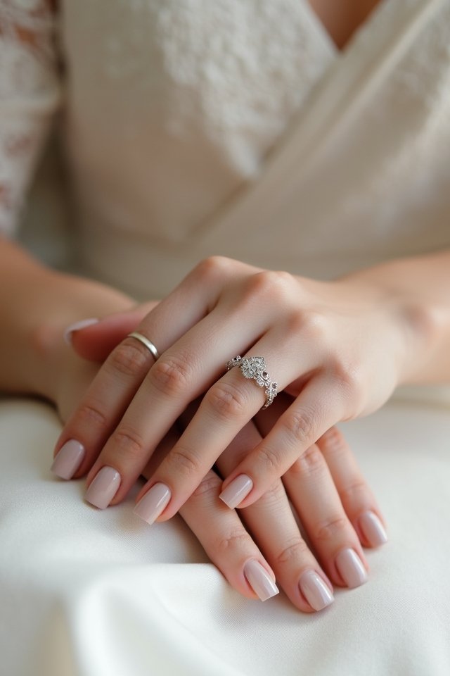 timeless elegant beige nails