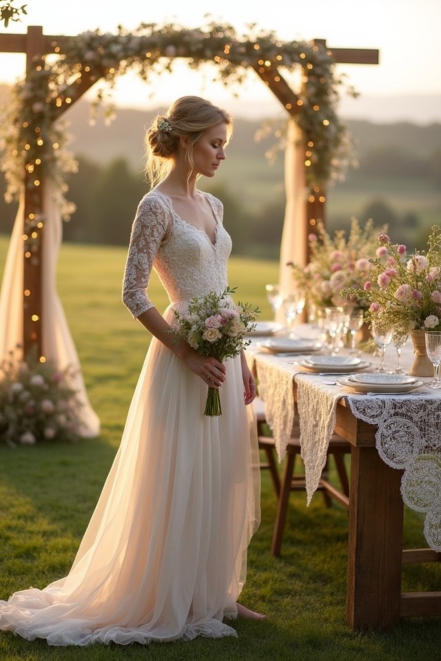timeless elegant bridal attire