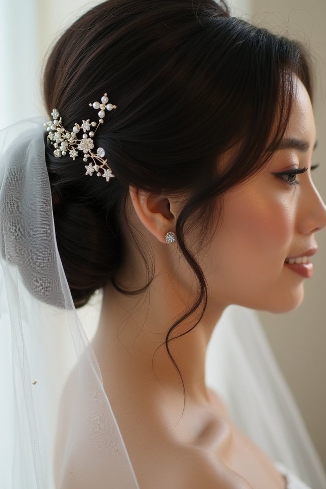 timeless elegant bridal bun
