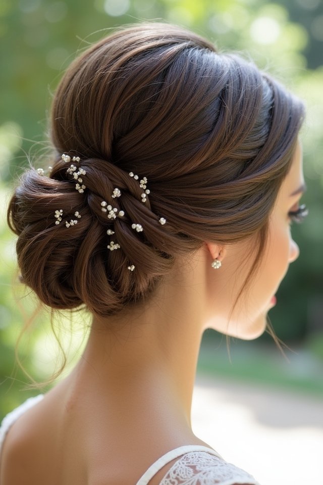 timeless elegant bridal updo