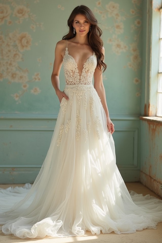 timeless elegant lace gown
