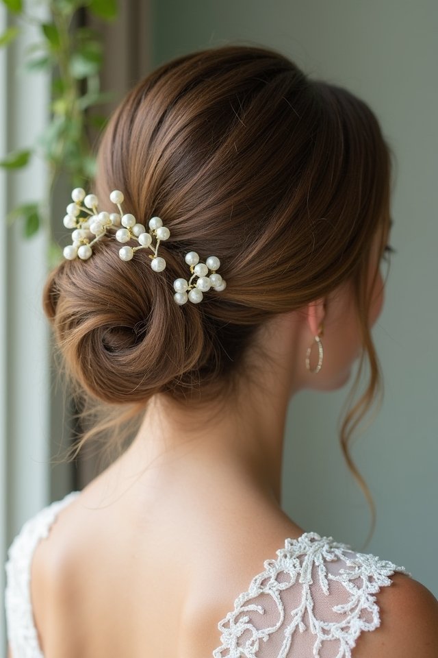 timeless elegant low bun