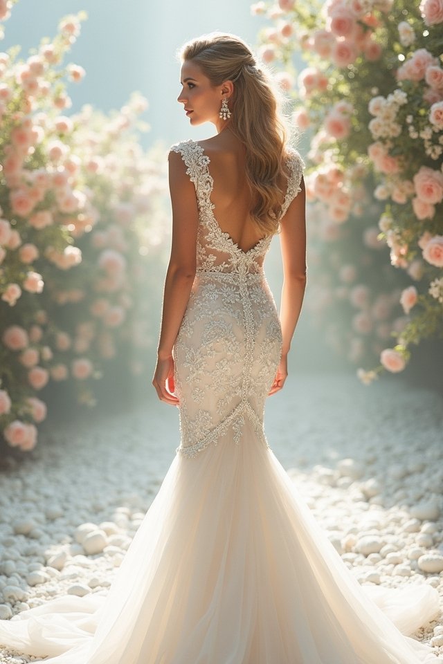 timeless elegant mermaid silhouette