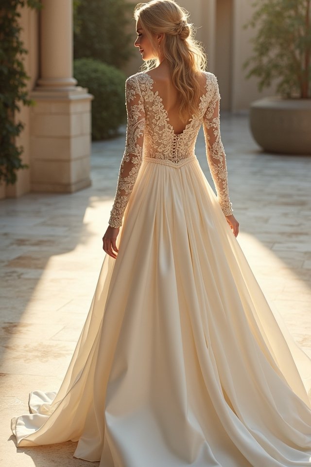 timeless elegant satin gown
