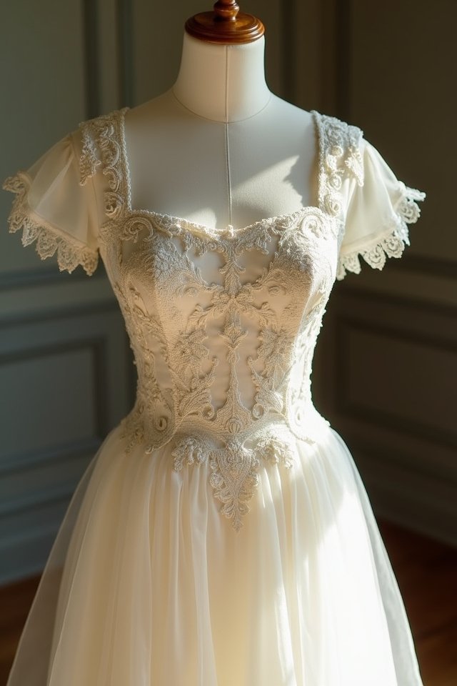 timeless embroidered wedding elegance