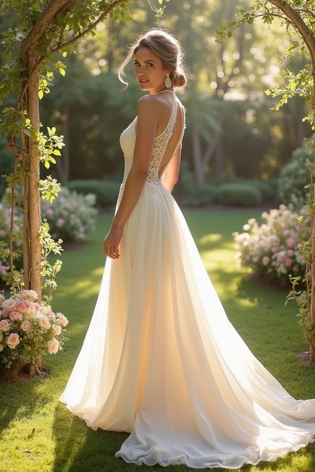 timeless halter neckline elegance