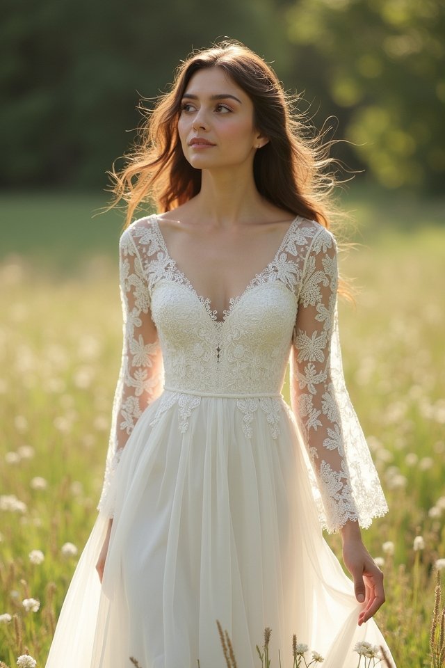 timeless lace a line elegance