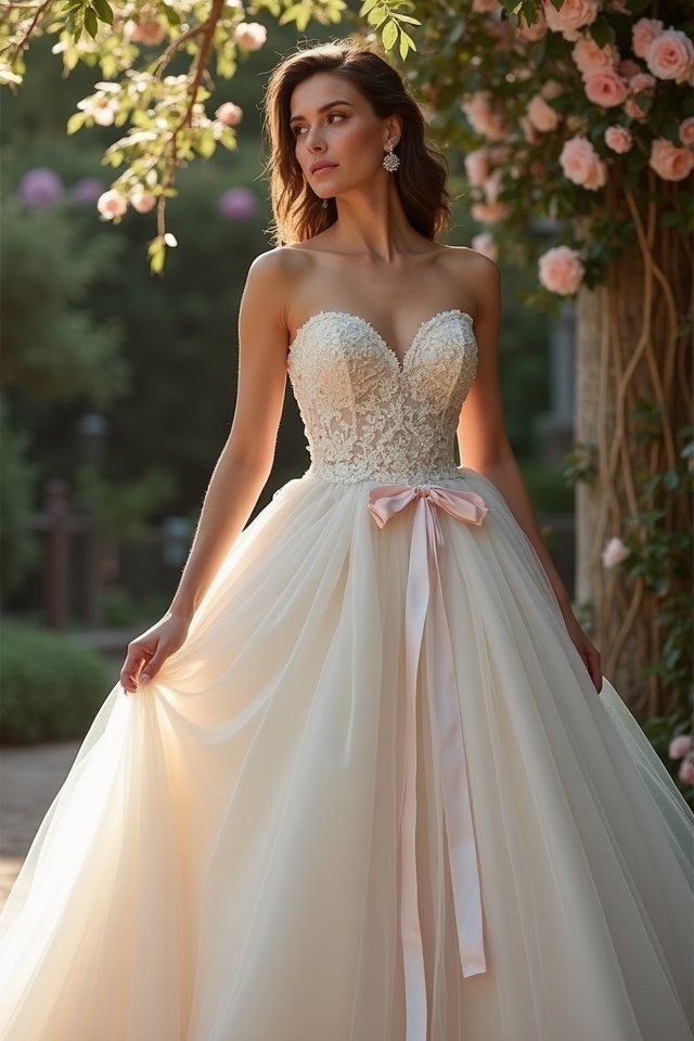 timeless lace ball gown