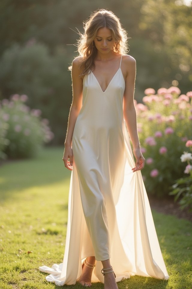 timeless minimalist satin elegance