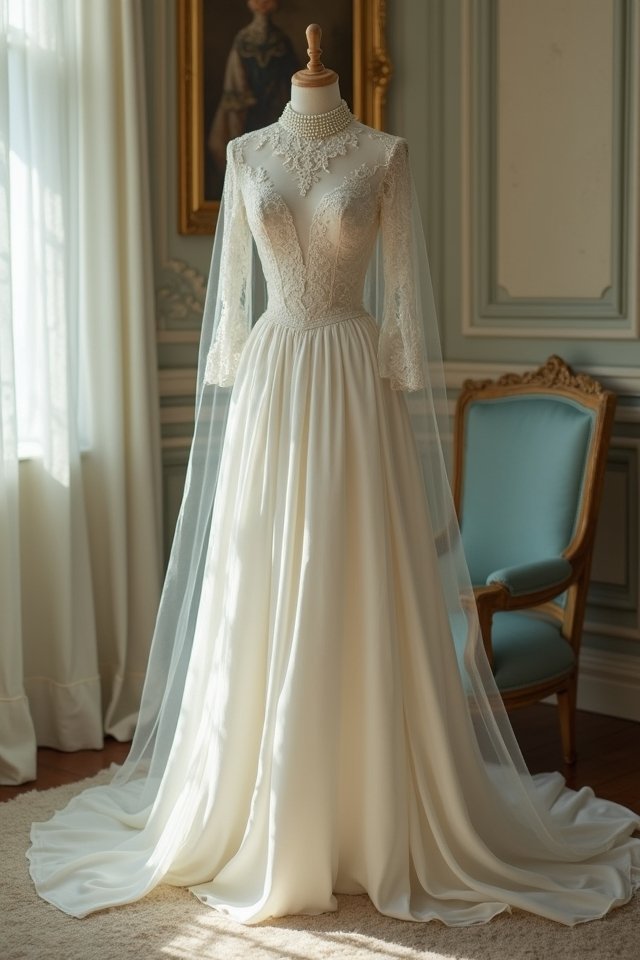 timeless modest bridal elegance