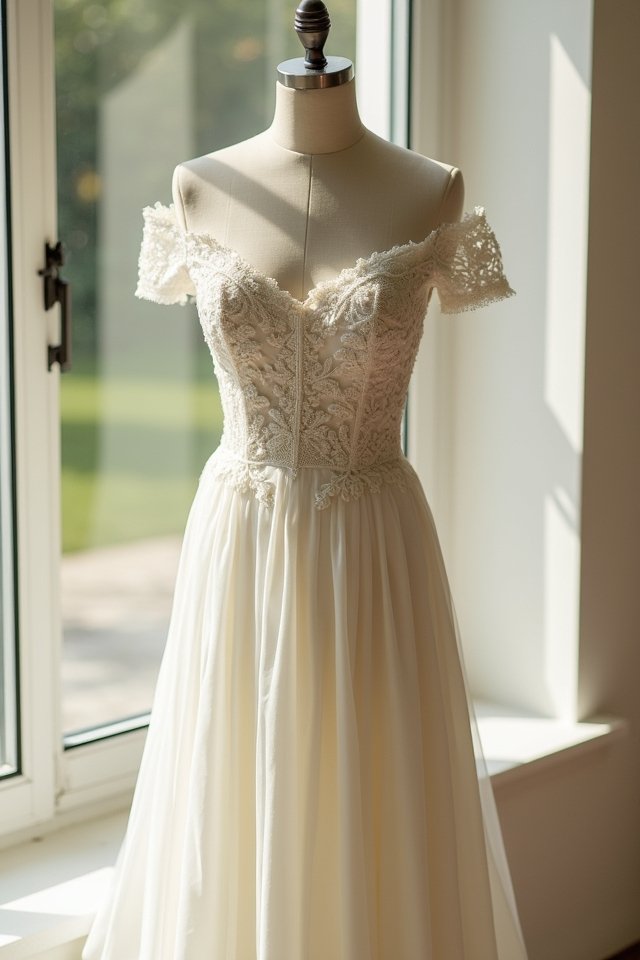 timeless off shoulder elegance