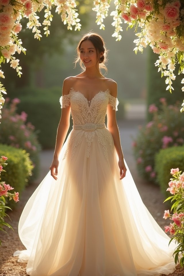 timeless off the shoulder elegance