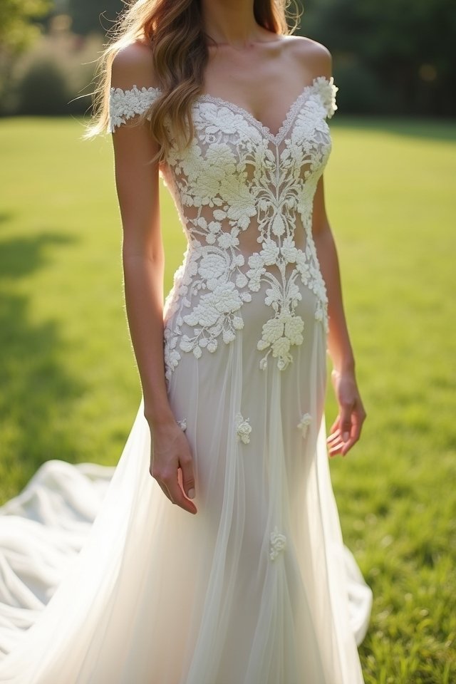 timeless off the shoulder elegance