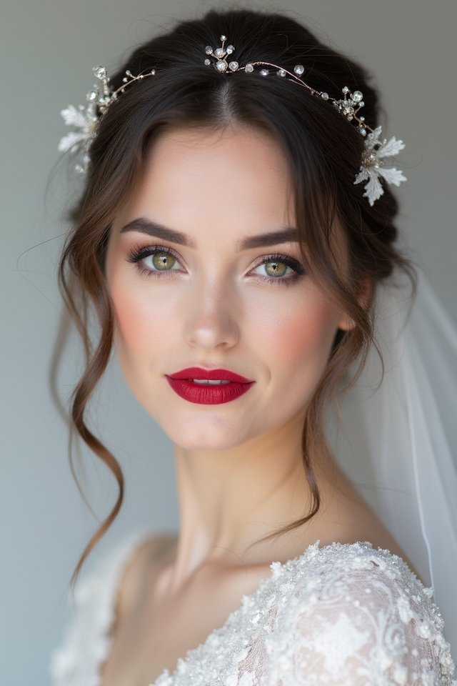 timeless red lip elegance