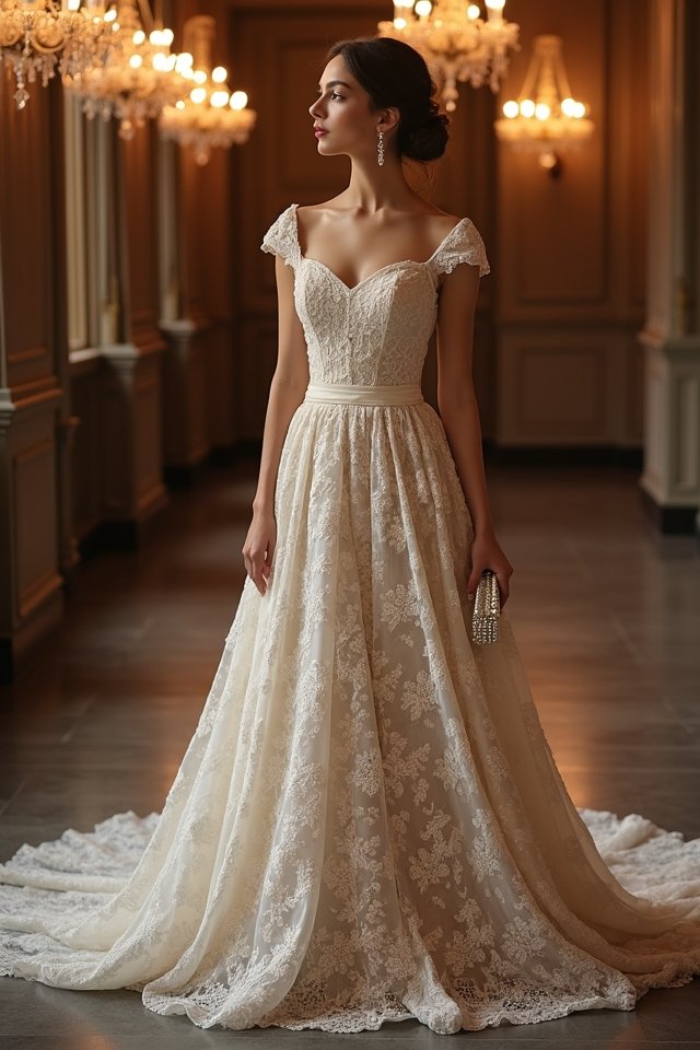 timeless retro lace elegance