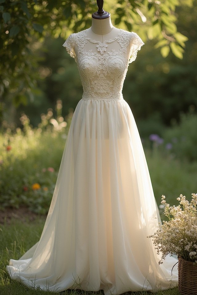 timeless romantic tea length dress