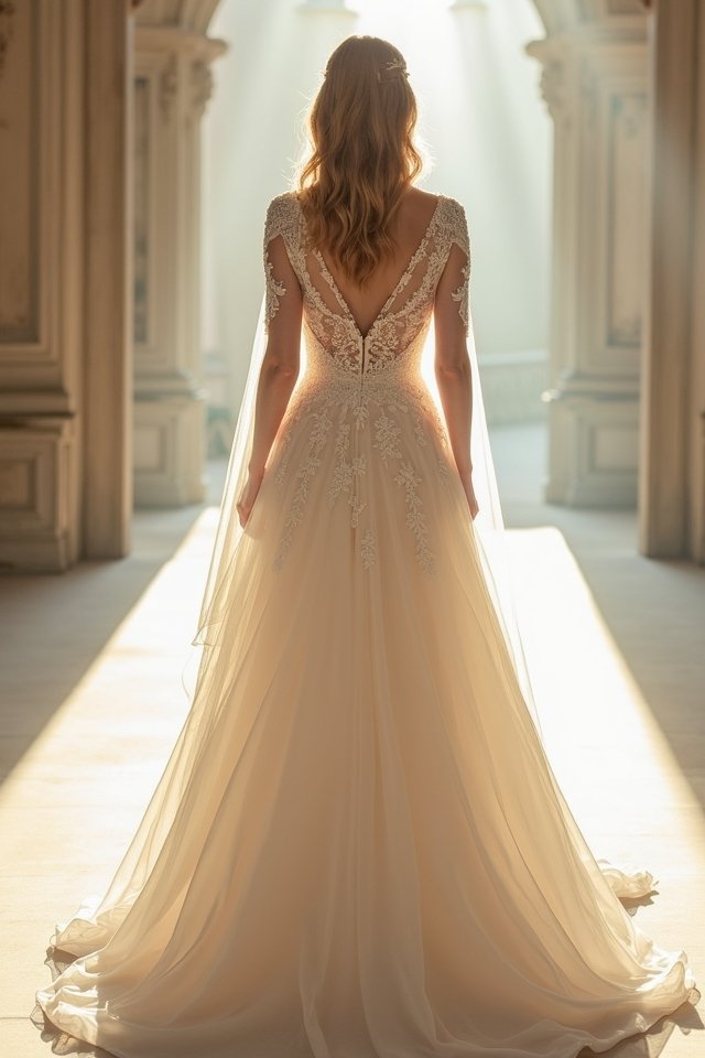 timeless structured sleeve gown