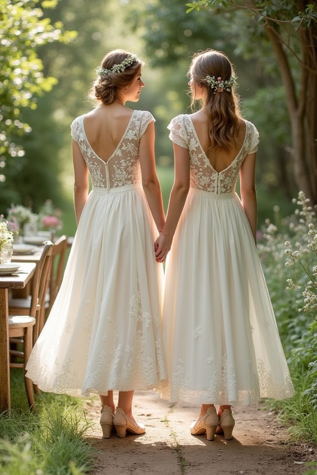 timeless tea length wedding dresses