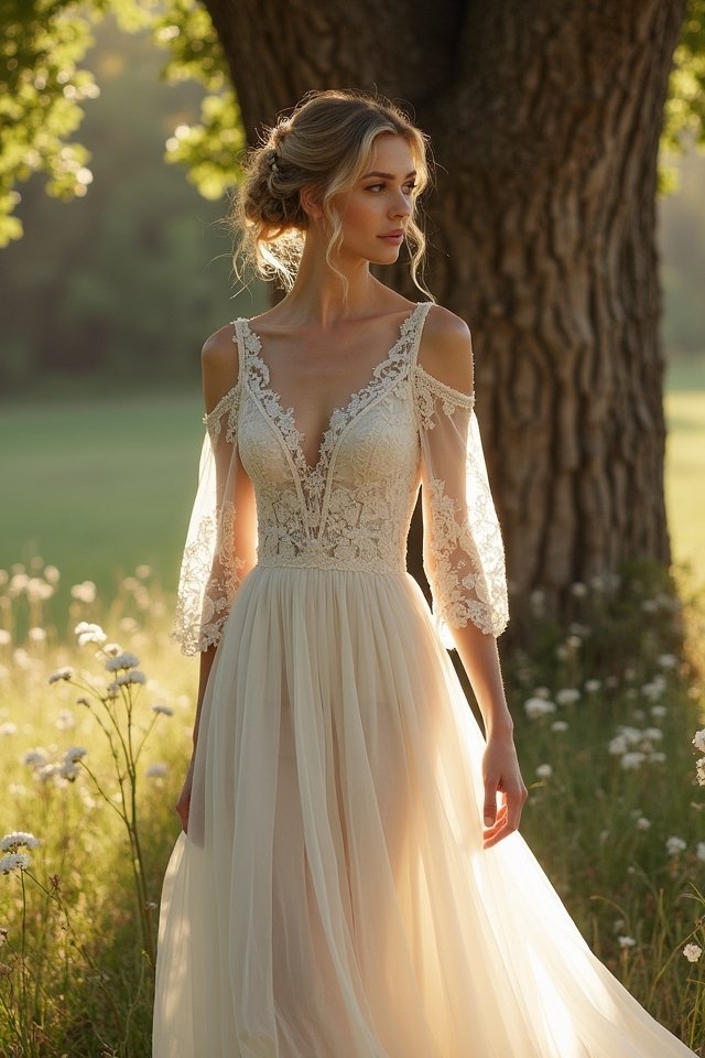 timeless vintage charm gown