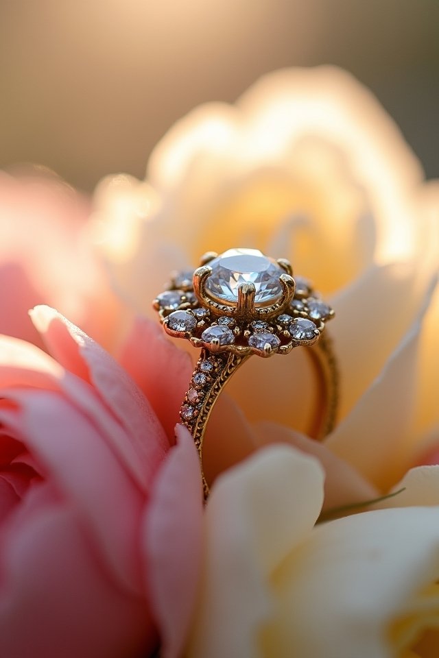 timeless vintage halo elegance