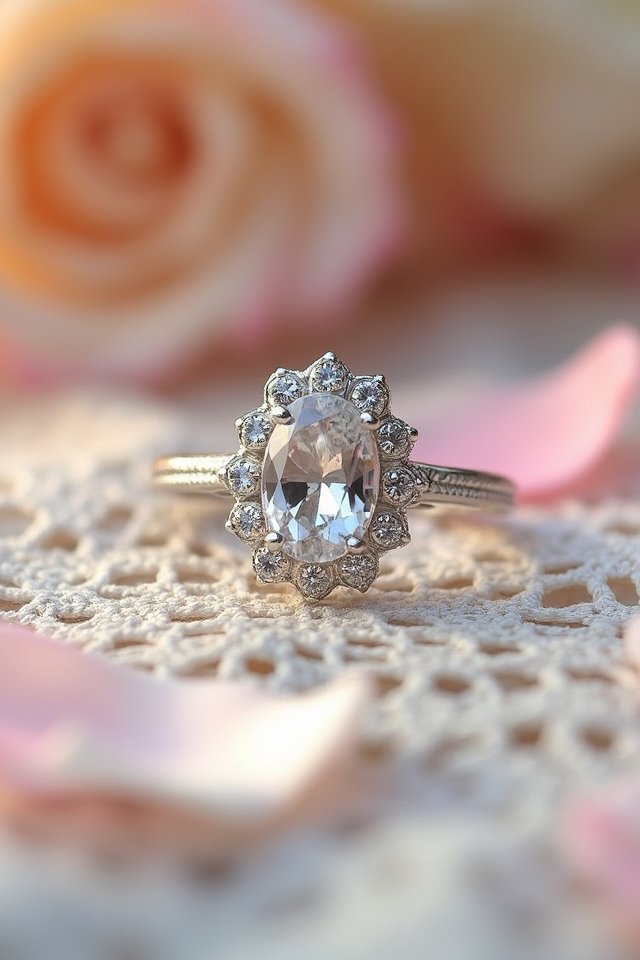 timeless vintage halo rings