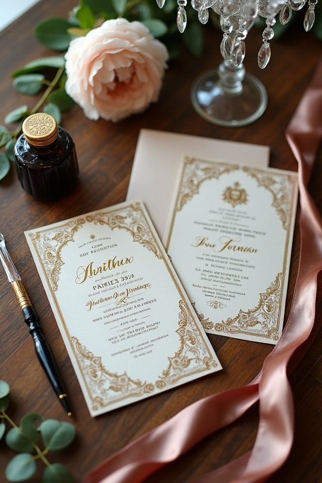 timeless vintage inspired invitations
