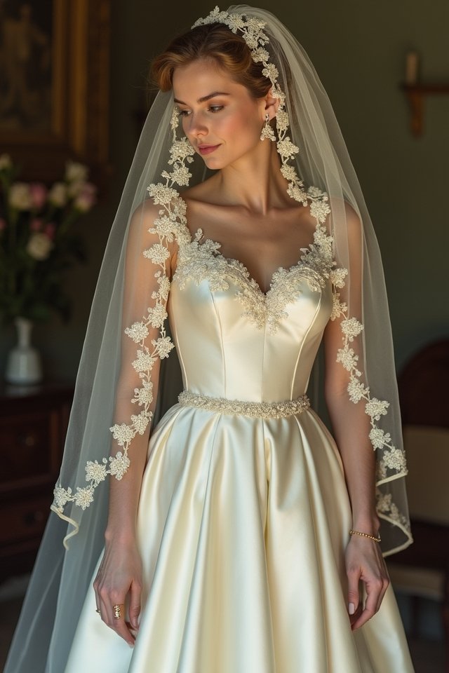 timeless vintage satin elegance