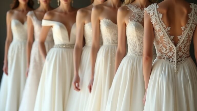 timeless wedding dress necklines