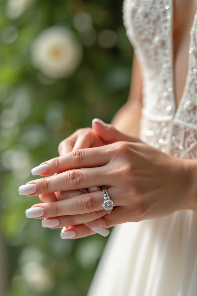 timeless white to nude ombre