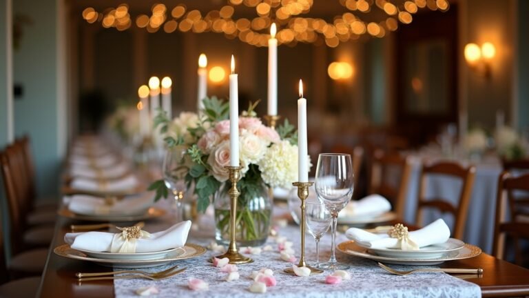 traditional wedding table decor