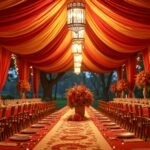traditional wedding tent decor