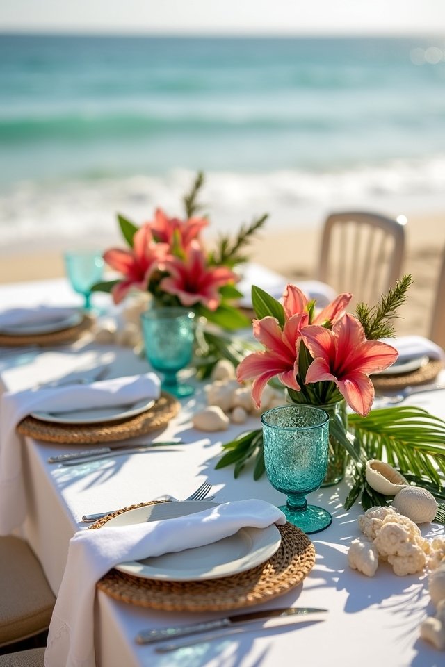 tropical beach wedding decor