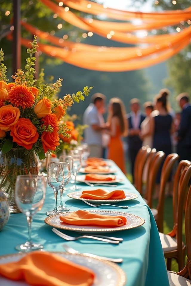 tropical wedding color palette
