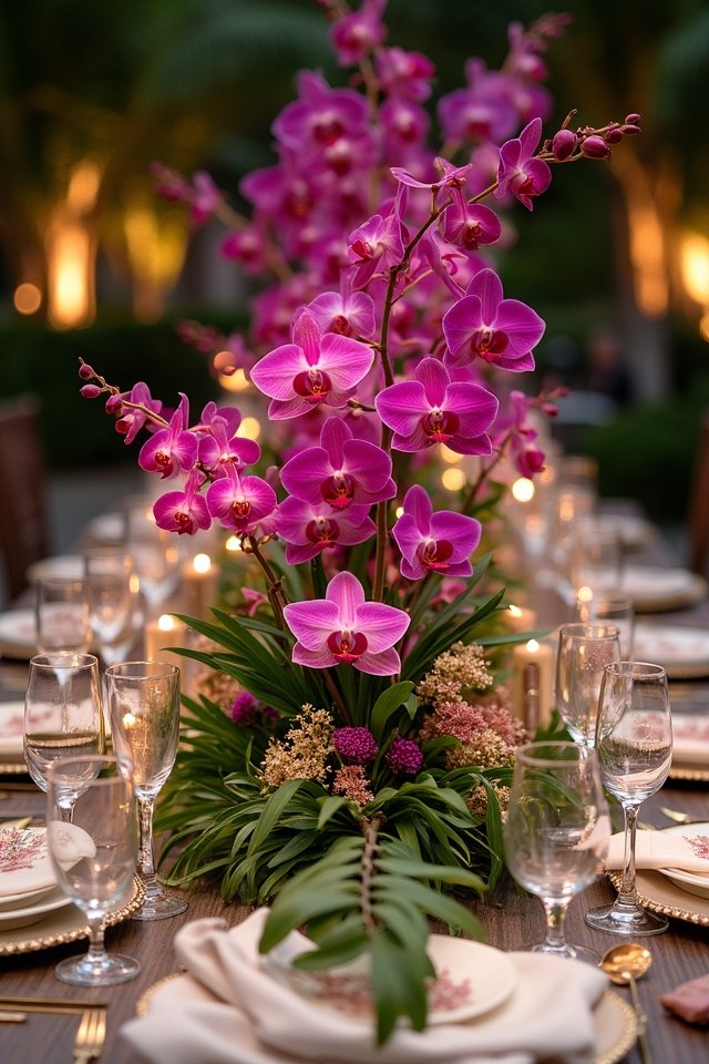 tropical wedding floral arrangements