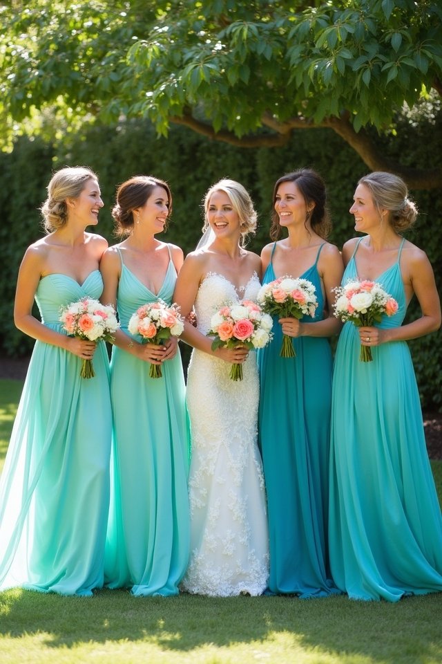 turquoise beachy bridesmaid inspiration