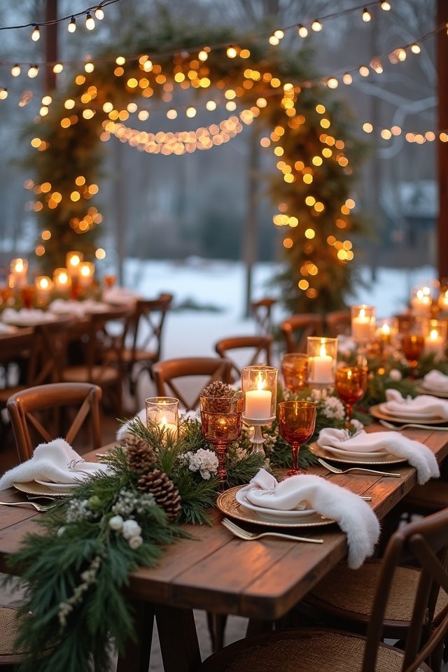 twinkling lights and nature