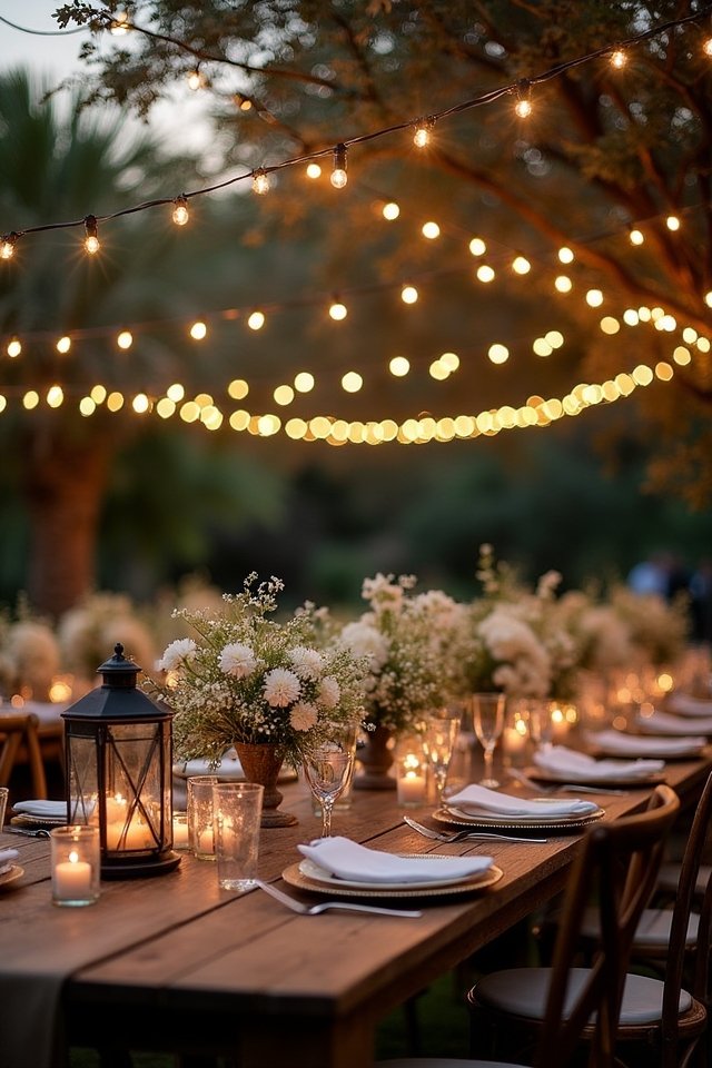 twinkling lights create ambiance