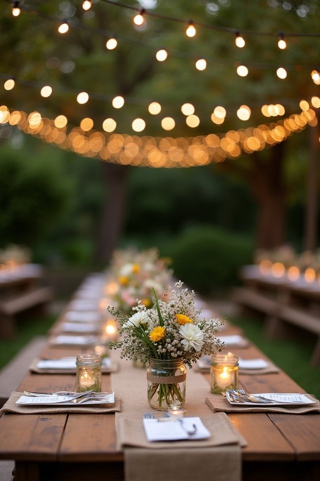 twinkling lights create ambiance