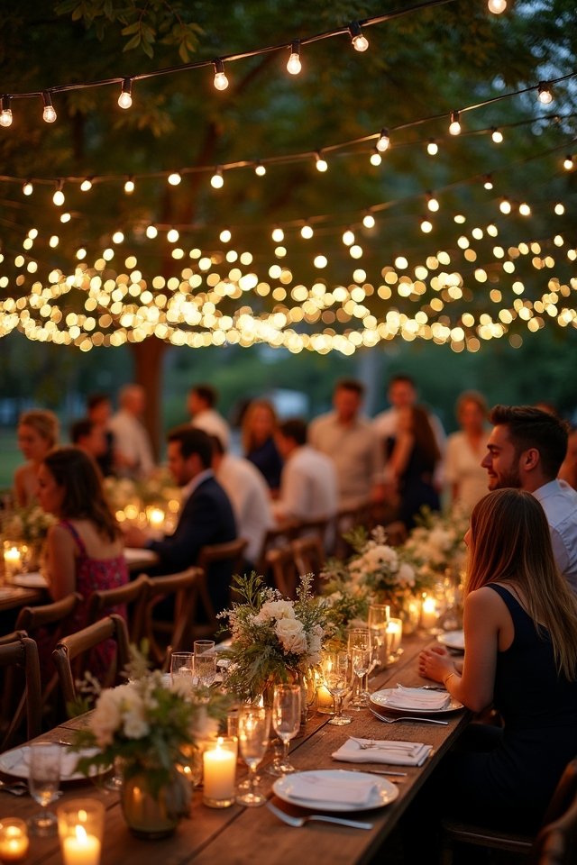 twinkling lights create ambiance