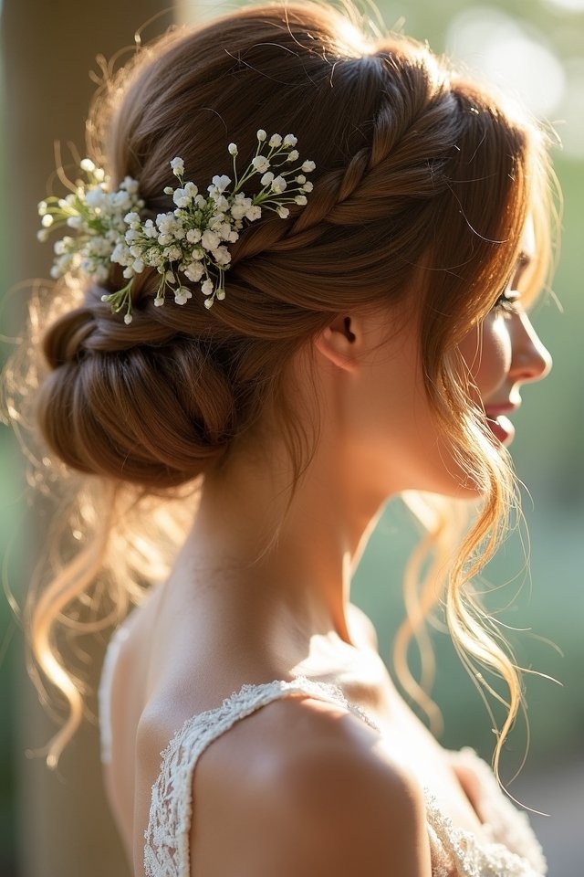 twisted half updo elegance